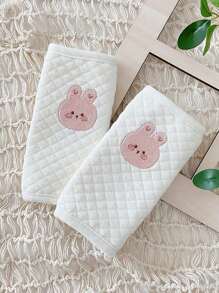 Almohadilla De La Correa Del Cinturón De  Del Asiento Del Automóvil Para Niños, Protector De Cuello En Forma De Oso Y Conejo Con Codigo De Ocho, Unisex - Rosa - Ver 2