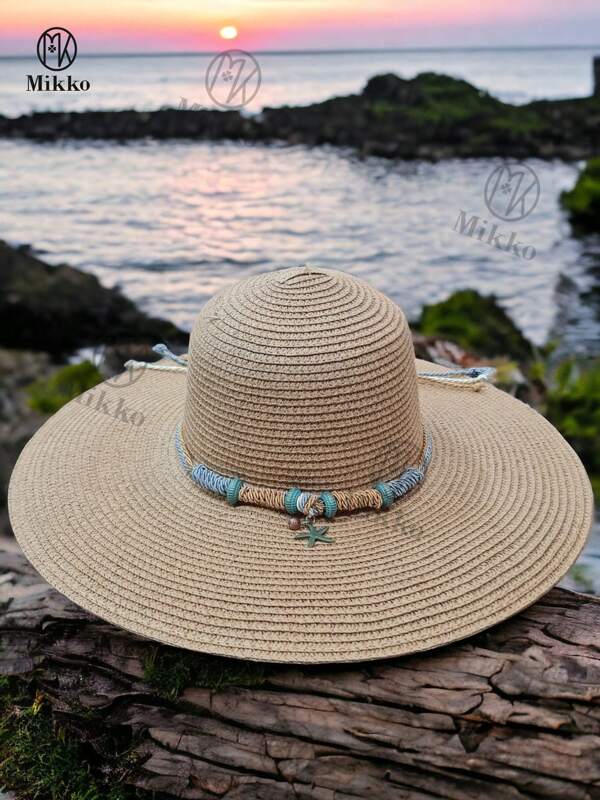 Sombrero De Paja De Moda Para Mujeres, Regalo Boho Para Mujer O Amiga