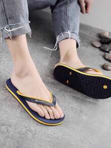 Men's Anti-Slip Quick-Dry Comfortable Indoor/Outdoor Summer Beach Slippers, Casual Fashionable Open Toe Sandals For Men, Unisex Couple Flip Flops