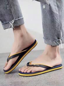 Men's Anti-Slip Quick-Dry Comfortable Indoor/Outdoor Summer Beach Slippers, Casual Fashionable Open Toe Sandals For Men, Unisex Couple Flip Flops