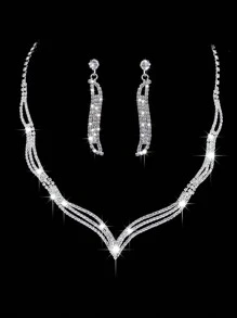 Damski Stylowy Cyrkonie Udekorowany Torba wieczorowa , Kopertówka Komplety Biżuterii Z Pełna cyrkonia Pazur Łańcuch , Frędzle Bransoletki , Kolczyki , Naszyjnik choker , I Pierścień Na imprezę