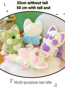 1個帶翅膀的毛絨玩具,可愛的天使貓娃娃 - 彩色 - 查看 7