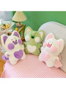 1個帶翅膀的毛絨玩具,可愛的天使貓娃娃 - 彩色 - 查看 4