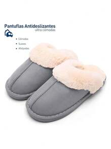 Bluelander Non-Slip Padded Indoor Slippers - Grey - View 2