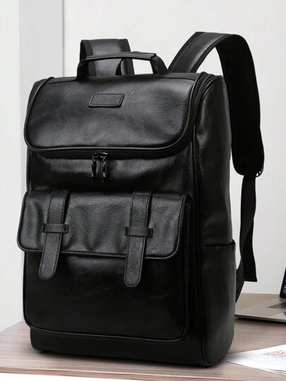  1 pieza Mochila negra de gran capacidad para uso en exteriores/oficina con bolsillo con cremallera, compartimento para computadora que se ajusta a portátiles de 15.6 pulgadas, mochila funcional (regalo para hombres) Bolsa navideña de Peach Tree para vacaciones, regalos del día de San Valentín, impermeable, compartimiento para portátil, ligera, portátil, casual de negocios, para niños y hombres, trabajadores de cuello blanco, perfecta para volver a la escuela, primer día de escuela, escuela secundaria, trabajo, negocios, traslados