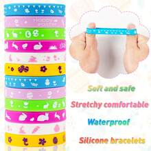 12入組,彩色復活節橡膠手環、矽膠手環,復活節派對禮品用品,禮物、復活蛋裝飾、籃子填充禮品用品 - 彩色 - 查看 2