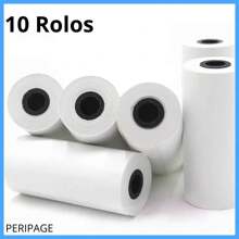 Papel  bobina térmico para Mini Impressora portátil - Branco - Visão 5