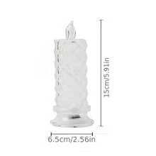Gorgeous Rose Pattern Refraction LED Electronic Candle Lamp - Perfect For Valentine's Day Weddings & Dream Gifts - Apricot - View 3