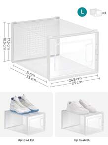 SONGMICS Shoe Boxes - White - View 6