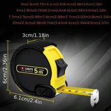 鋼製測量尺,附3m/5m公制/英制測量尺及7.5m/10m公制/英制加厚防墜落測量尺,均附金屬盒 - 黑色 - 查看 8