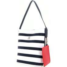 Tommy Hilfiger Shoulder Bags ICONIC TOMMY BUCKET BAG STRIPES - Blue - View 1