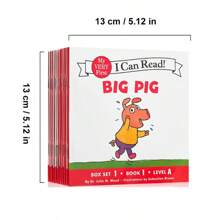 12pcs Books - I Can Read Nature Phonics, Big Pig, My First Picture English Learning Book, Children's Pocket Story Books, Children's Educational Books, Preschool Educational Books, School, Student, Stationery, Learning Supplies, Toy Stories, Phonics, Children's Books, Phonics, Reading Books, Children's Books