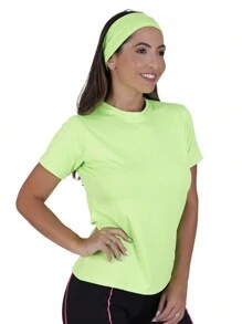 Women Sports Tees & Tanks - Màu xanh chanh - Xem 2