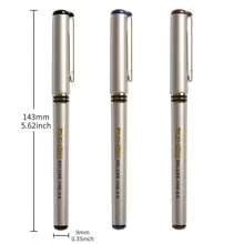 WUQIANNIAN Wqn-12支專屬凝膠筆,黑色紅色藍色水墨,寫作耐用,外觀時尚,返校必備,辦公用品,商務簽名筆,插芯筆 - 藍色 - 查看 10