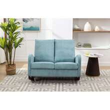 Rocking Chair Upholstered Mid Century Modern Rocker Oversized Wingback Armchair For Living Room