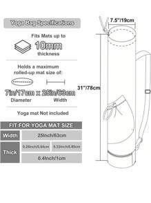 Yoga Mat Bag, Multifunctional Storage Bag With Water Bottle Pocket And Bottom Wet Bag, Adjustable Strap - Mint Green - View 3