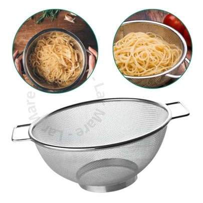 Escorredor Inox Macarrão Legumes Inox - 24cm