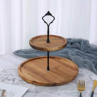 1pc Wooden Cupcake Stand With Multiple Tiers For Wedding, Birthday, Dessert Table Display And Festival Party Table Decoration,Kitchen,Christmas Gift