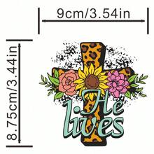 1個/2個復活節熱轉印貼紙，兔子熱轉印貼片，設計熱轉印貼紙，復活節兔子熱轉印服裝貼布，適用於衣帽枕頭背包DIY手工藝用品 - 多色 - 查看 3