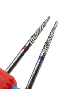 Easy Nail Brocas de carburo de tungsteno de alta calidad para eliminar la piel muerta, brocas de limpieza de uñas profesionales de carburo de 3/32" para callos, piel muerta y preparación de uñas con rotación bidireccional - Rojo - Ver 4