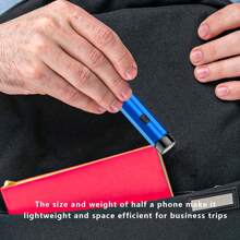 小型便攜式雙環刀網電動剃須刀,理髮器/剃鬍刀 - 藍色 - 查看 3