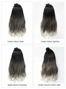 Extensiones de cabello sintético resistentes al calor de 18 pulgadas, color ombre ondulado, aptas para uso diario - Degradado - Ver 11