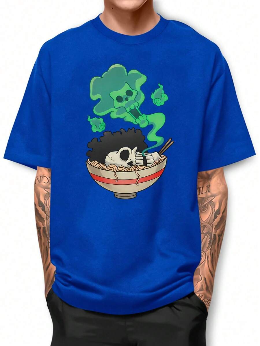 Men T-Shirts - 寶藍色 - 查看 1