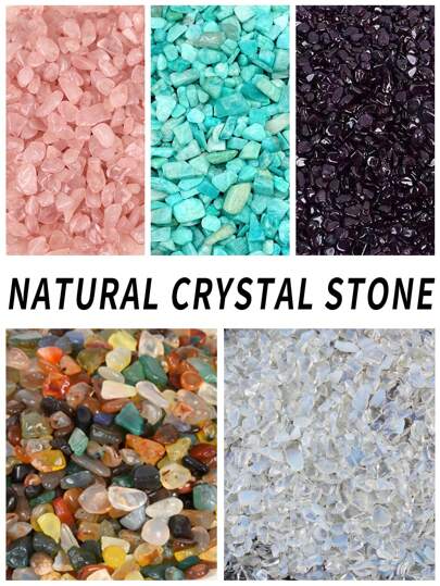 1pc 200g Natural Crystal Stone Fragment With Large Asymmetric Polished Granules, No Hole For Household Decoration
