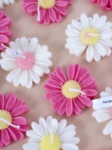 2pcs Daisy Candle Jar Silicone Mold Soap Car Mounted Aroma Hang Tag Mould - 2pcs - View 3