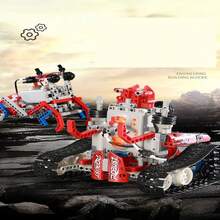 2024新款電動遙控可編程積木套裝,兼容拼裝和插入積木玩具 - 紅色 - 查看 1