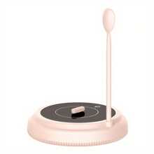1只電動咖啡攪拌器,磁浮自動攪拌杯,便攜電動攪拌杯,水杯牛奶杯,usb充電（不含杯子） - 粉色 - 查看 1