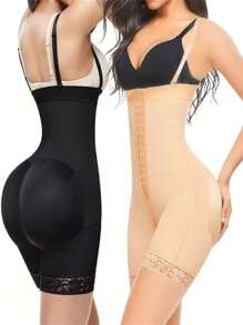 Fajas Colombianas Body Shaper Cremallera Open Bust Body - Negro - Ver 6