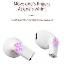 Wireless Tws 5.3音頻耳機,可折疊並切換雙重形式,心形情侶耳機,高清無延遲通話,高容量電池壽命,長達8小時的播放時間,無痛佩戴, 運動防撞跑步耳機, Ipx防水和防塵,保護您的手機 - 黑色 - 查看 7