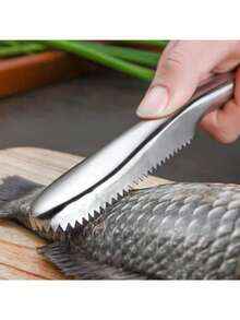 Stainless Steel Fish Scale Remover Tool, Household Fish Scale Knife, Fish Scale Planer Device, Fish Descaling Tool, Fish Scraper - Silver - View 4