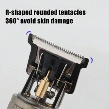 T9 Hair Clipper, Men's Trimmer, Abs Casing, Bronze Color, Dragon Pattern, 0mm Cutting Length - Bronze - View 6