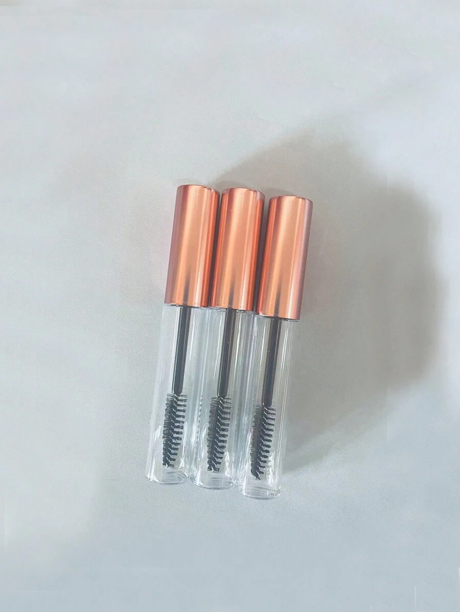 3pcs 10ml Empty Mascara Tube Container With White/Golden/Rose Golden Cap - Beige - View 1