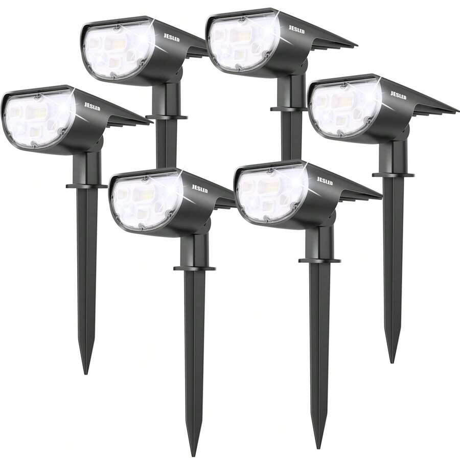 Black Low Voltage Solar Powered Integrated LED Spot Light (Set Of 6) - 黑色 - 查看 1