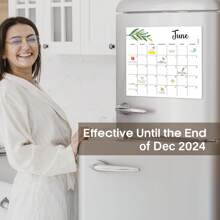 Trees Plan January 2025 To December 2025 Dates Daily Monthly Schedule Strap Magnetic Refrigerator Removable Notebook Calendar Habit Tracker For Home Work And Office Planning 11.8 "X 9.8" - Green - View 5