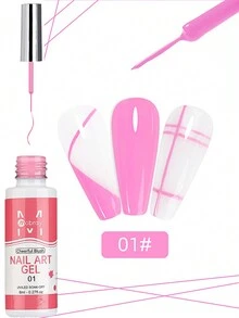 4入組黑白指甲膠套裝,可浸泡uv/led半永久性亮光指甲油,沙龍繪畫設計 - 彩色 - 查看 2