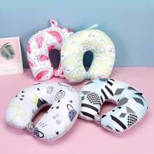 新款u型頸枕,提供飛機、旅行、辦公室和汽車用的頸部支撐 - 粉色 - 查看 4