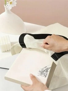 「護士」字樣印花肩包,手提包,教師禮物,適用於學校、節日購物,簡易購物袋,日常上下班,超大容量,卡通字母印花購物袋,可重複使用的雜貨袋,有趣的禮物,尤其適用於情人、親戚、朋友、男友、阿姨、老師和女朋友 - 米色 - 查看 5