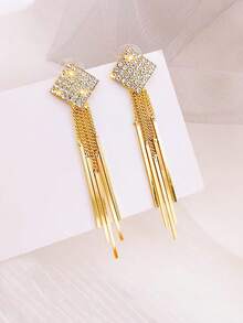 1 件精致简约时尚女士耳环防过敏轻巧大方流行耳环经典女士佩戴带环耳环作为送给朋友的礼物 - N0693 - 查看 2