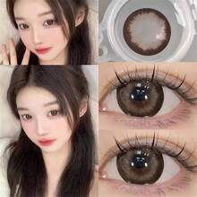 2pcs/Pack New Arrival Mixed Brown Yearly Disposable Colored Contact Lenses In Different Sizes - Perfect Christmas Gift - Yerulu - View 2