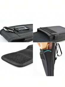 Mobile Phone Vertical Plus Case Phone Bag Belt Pocket Fanny Pack,Belt Bag,Bum Bag, Cell Phone Holder Hiking Nylon Man Valentines Gift Belt Pouch Pouch For Phone For Outdoor Waterproof  Solid Color - Black - View 5