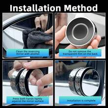 2pcs Blind Spot Car Mirrors, Silver 2 Inch Reusable Round HD Glass Convex 360° Wide Angle Side Rear View Mirror With Sucker For Cars SUV Trucks New Design - Silver - View 9