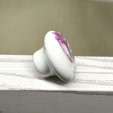 4pcs Ceramic Cabinet Handles, European Style, Single Hole, Furniture Hardware Drawer Pulls - W-03 - View 2