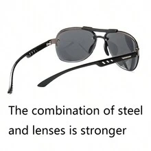 1 Miếng Nam Chống gió Con ếch Gương Kính mát phân cực , Đạp xe & Câu cá  & Ngoài trời Thể thao , Kim loại Khung trang trí - màu đen - Xem 3