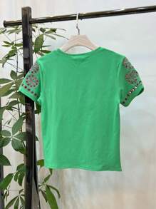 Women T-Shirts - 薄荷綠 - 查看 2