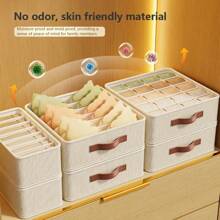 1/2 件天山内衣收纳盒 - 卧室内衣抽屉收纳盒带隔板，多功能宿舍家用衣柜内衣容器装饰装饰节日装饰房间装饰家居装饰卧室装饰连衣裙裤子鞋子牛仔裤靴子裙子卧室，收纳盒，收纳盒，家居收纳，白色 T 恤女士，黑色裤子女士，女士冬装，连衣裙，女士冬装，优雅女装，女士白衬衫，长袖，女士白色连体裤，女士春装，女士春装，春季，春装，极简主义，夏季上衣 - 雪山白 - 查看 6