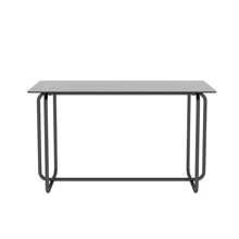 5-Piece Rectangle Dining Table Set With Metal Frame, Tempered Glass Dining Table For Kitchen Room